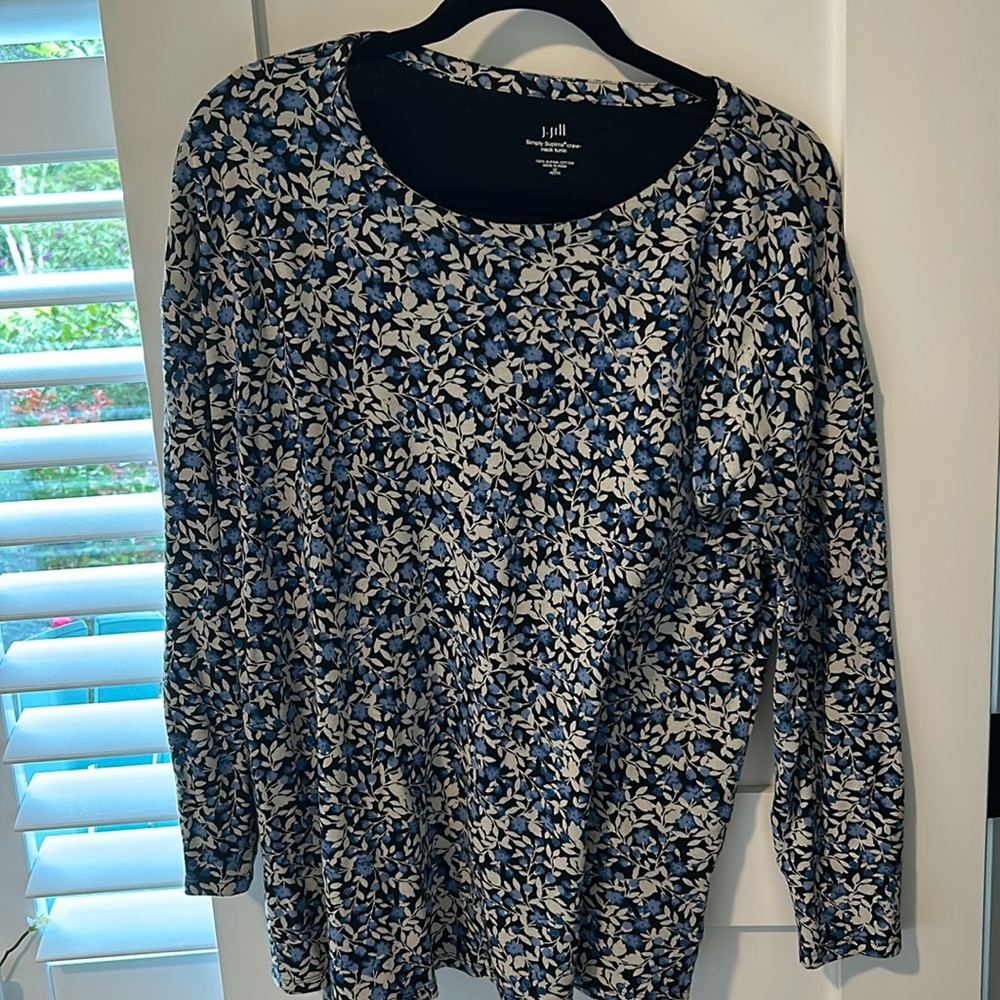 J Jill Simply Supima crew neck Tunic